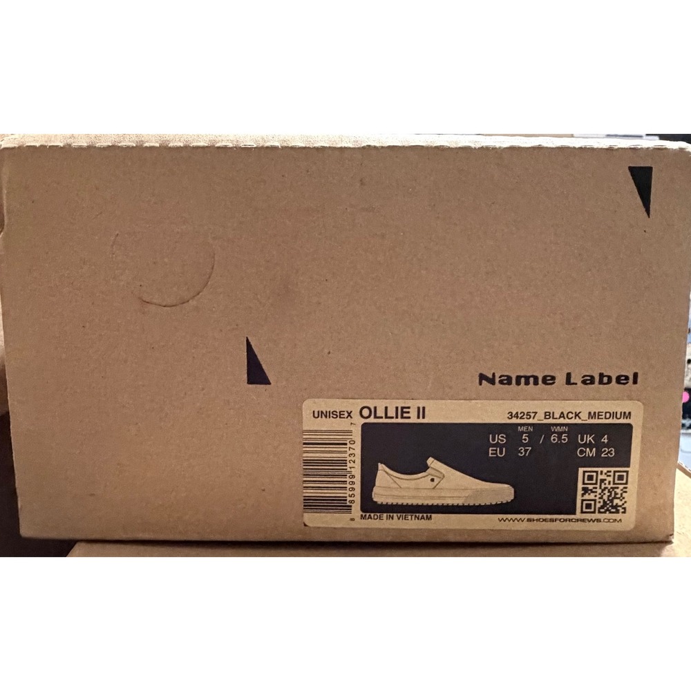 Shoes For Crews Ollie II Black Leather Slip On SR Work Shoes 34257 M-5 W-6.5 NEW - Picture 6 of 14